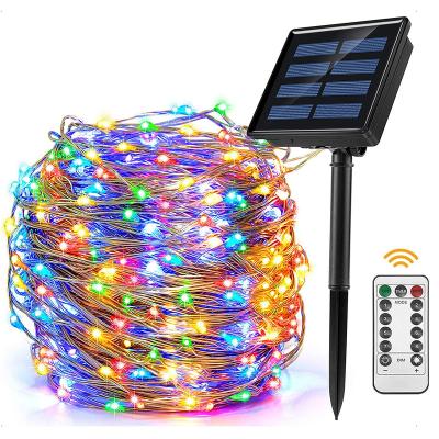 China Best Outdoor PVC Solar Panel and Copper Wire Bundle Led Count Copper Wire Mirco Garland String Lights for sale