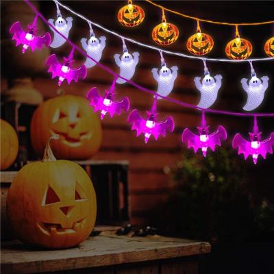 China Halloween Led String Party Light Ghost/Pumpkin/Bat Decor Wholesale Led Plastic Battery Halloween String Light for sale