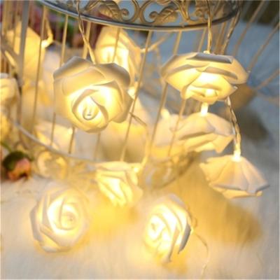 China Holiday Festival Decoration.Warm White Color Rose Flower String Light Battery Operated/LED String Light for sale