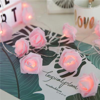 China Festival Decoration 2m Rose Flower 20 Led PVC Led String Light For Halloween for sale