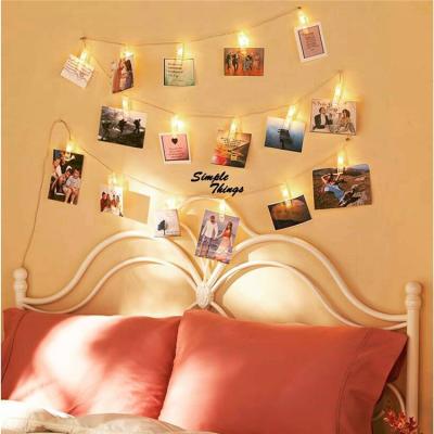 China Photo Clip String Lights 30Led Led Photo Clips String Light 12FT Warm White Wedding Party Home Decor Hanging Photos Pictures Indoor Fairy Lights String for sale