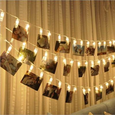 China Handcrafted Led Decorative Photo Clip String Lights Photo Clip Holiday Snap Festival Window Dressing Light Battery Operated for sale