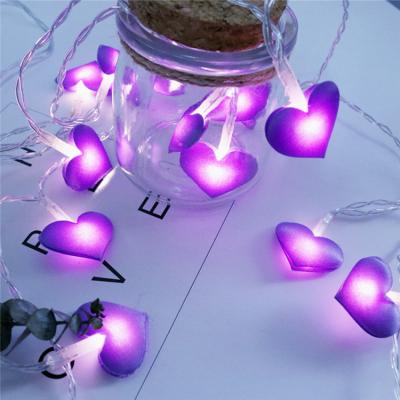 China Heart Lights 10 20 40leds Love Heart Wedding Event Party LED Romantic Valentine's Day Decoration Fairy String Lights for sale