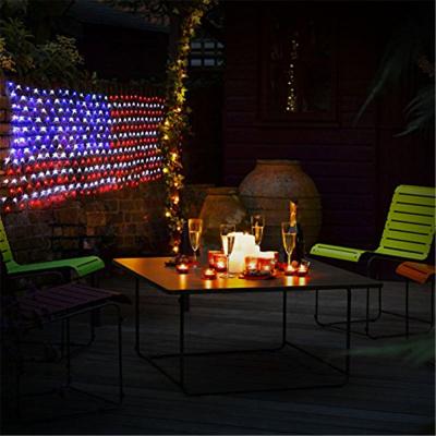 China National Flag Curtain Lights American National Flag LED String Lights Christmas Decoration String Electric Garland Curtain for sale