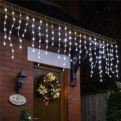 China National Flag Curtain Lights Outdoor Led String Curtain Fairy Lights Christmas Indoor Decoration Icicle Light for sale