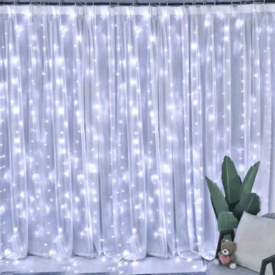 China Wedding Solar Decoration Xmas Holiday Light Christmas Safe Fairy Led Changing Color Wall Window Curtain String Light for sale