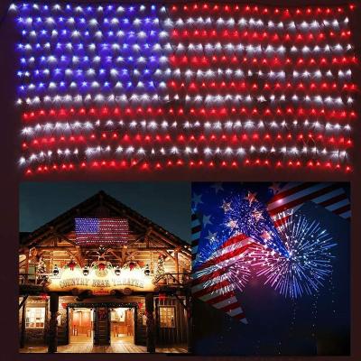 China National Flag Curtain Lights American Festival Indoor and Outdoor Decorative National Flag Lights Curtain for sale