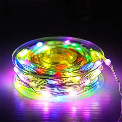 China PVC and Copper Wire USB RGB Copper Wire String Lights Outdoor Fairy Lights for Christmas Garland Party Wedding for sale