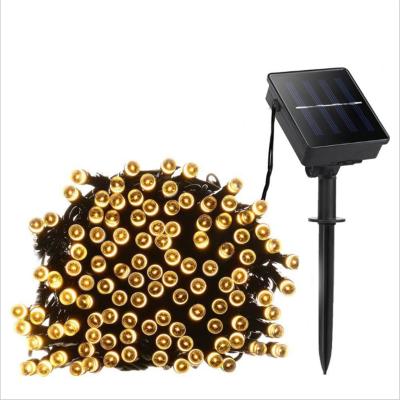 China Festival Decoration Street Light 12 Meter 100 Led Outdoor Solar String Light Garden Tree Christmas Decoration Lights for sale