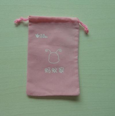 China Customize Pink non-woven drawstring gift pouches bag for Iphone 4 4s for sale