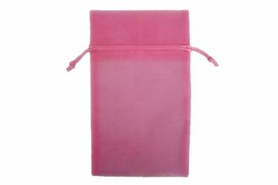 China Customized Organza Drawstring Pouch Rose For Packing Jewelry for sale