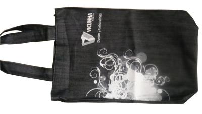 China Recyle, Durable Black Fabric Shopping Bags, Canvas Shopper Bag For Gift Packaging for sale