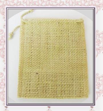 China Plain Natural Jute Drawstring Gift Bags Personalized For Salt Packing for sale