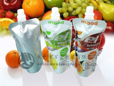 China Reclosable Eco Stand up Beverage Liquid Packaging Spout Pouch Bag FDA Approval for sale