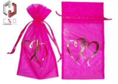 China Mini Organza Gift Bags , Organza Drawstring Pouches 80 * 70mm for sale