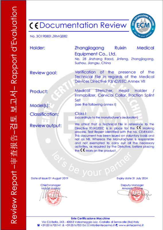 CE - Zhangjiagang Ruixin Medical Equipment Co., Ltd.