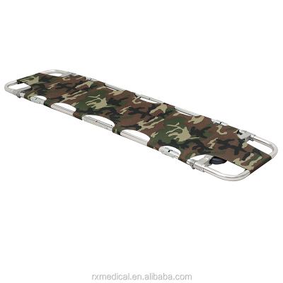 China Camouflage Aluminum Color Four Fold Stretcher For Army for sale