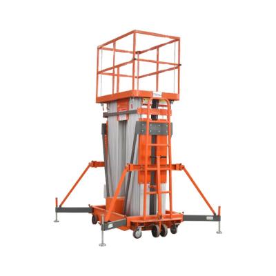 China Aerial Maintenance Working 6m 8m 10m 12m 14m 16m 18m Aluminum Single Mast Single Post Hydraulic Lift 20m for sale