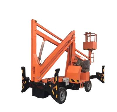 China Flexibility LOHUA 14m Self Propelled Trailer Articulated Boom Telescopic Diesel Portable Man Lift 230kg for sale