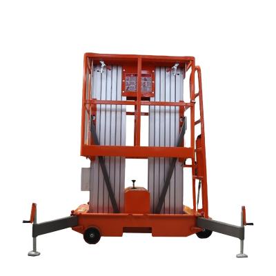 China Safety inquiry about raising lift platform 300kg 12m double column aluminum alloy lifting table with factory direct sales for sale