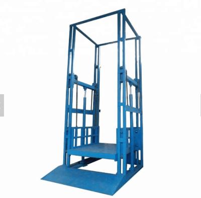 China Hotels 1000kg 2000kg 3000kg 5000kg 6000kg Rail Industrial Hydraulic Vertical Cargo Lift Electric Guide Goods Lift for sale