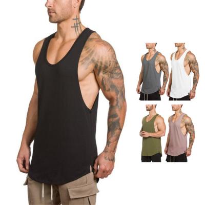 China Gym Men Fitness Clothing Breathable Bodybuilding Plus Size Vest Knit Summer Sportswear Sleeveless Tank Tops for sale