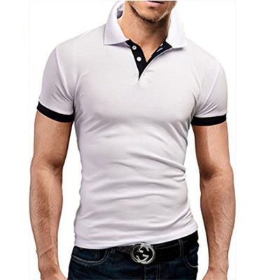 China 5XL Size Summer Shorts Plus Breathable Sleeve Tops T Shirt Men Clothing Fashion Slim Business Casual Wear Solid Color POLO Shirt for sale