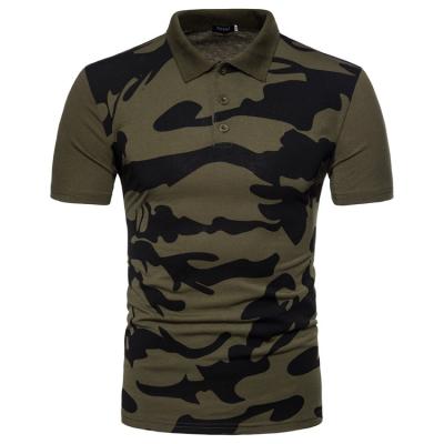 China 2020 Summer New Men's Anti-pilling Camouflage Casual Short Sleeve Lapel Polo T-Shirt for sale