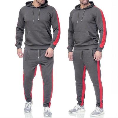 China Breathable Custom Mens Fitness Jogging Side Stripe Gym Sports Track With Zipper Sweat Suit for sale