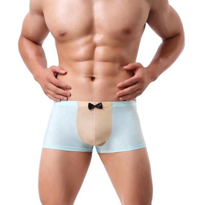 China Breathable Customized Mens Panties Boxers Briefs Ultrathin Mens Silk Boxer Shorts for sale