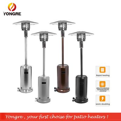 China 2270mm propane 13kw outdoor heater restaurant patio village bronze stocked youtube with dancing flame for sale