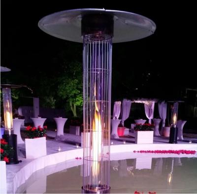 China Stored Powerful Glass Tube Gaskamin Fire Gas Outdoor Torches Garden For Gathering for sale