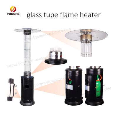 China Super Real Flame Gas Stored Patio Heater Decorative Rattan For Outdoor Events for sale