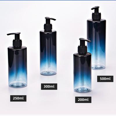 China Flat Shoulder Shampoo Pump Bottles Empty PET Bottles 200ml 250ml 300ml 500ml for sale