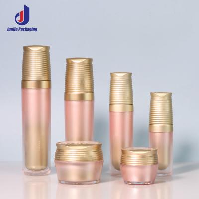 China Plastic Round Acrylic Bottle 30ml 50ml 100ml 120ml Cream Lotion Bottle For Cosmetic Packaging for sale