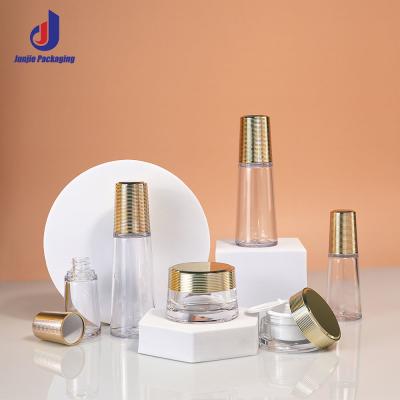 China 120 ml 150 ml PETG Botão Triângulo Parede Grossa frasco cosmético Impressão de logotipo personalizado aceito à venda