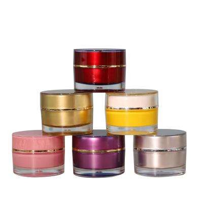 China Plastic Mini Cosmetic Jars Cosmetic 10g Cream Jar With Screw Cap for sale