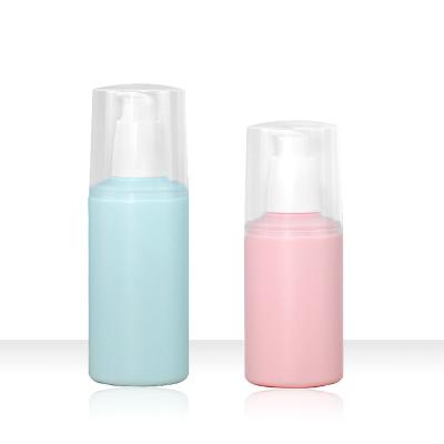 China 100ml 120ml Refillable Bottles Square Plastic Cosmetic Spray Bottles With HDPE Collar for sale