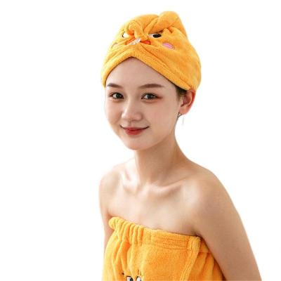 China Sustainable Cute Turbans For Wet Warp Women Hair Towel Microfiber Quick Drying Hair Towels for sale