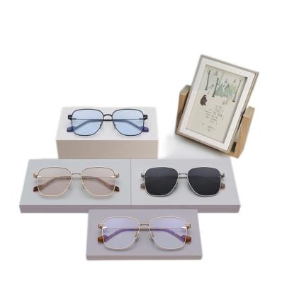 China Fashion Sunglasses Brand Designer New Fashion Rimless Bend Leg Trendy Colorful Glass Women Oversized Sunglasses 2022 Sun Glass Shades for sale