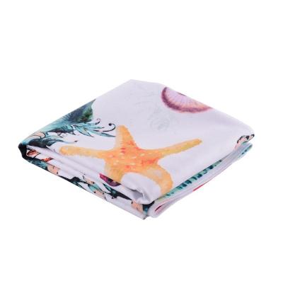 China Sustainable Beach Towel Custom Design Heat Transfer Bottle Anti Bacterial Plastic Fiber Cationic Recycled Beach Towel for sale