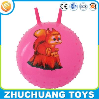 China large inflatable skip hopper cartoon animal painting pictures ball for kids for sale