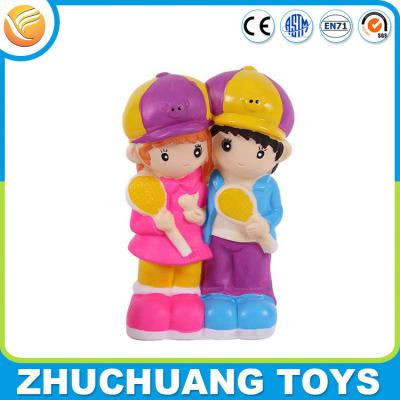 China custom design love friends plastic pvc money saving coin bank for sale