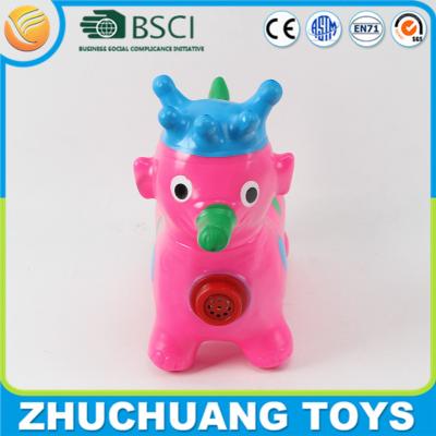 China pink color small plastic elephants with music for sale