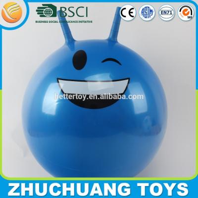 China smile face logo hopper jumping ball exercise adults for sale