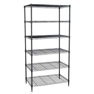 China Sustainable Multifunction Warehouse Multilayer Steel Metal Wire Storage Rack Shelving Units Stands Hand Trolley Home Kitchen Storage Rack for sale