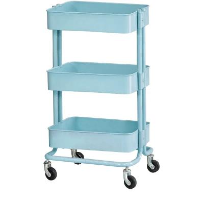 China Behind Doors/On Walls New OEM Design Movable Racks Kitchen Metal Plastic Home Trolley Storage Cart with Wheels for sale