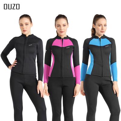 China 1.5mm Anti-UV Diving Suit For Women's Wetsuit Long Sleeve Jacket Separate Surfing Style And Swimsuit Suit for sale