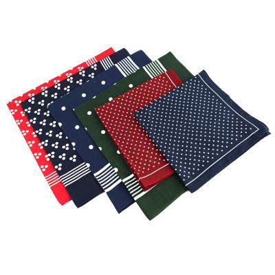 China Good quality fashion dot design promotional pattern printed cotton multifunctional used bandana in stock for sale