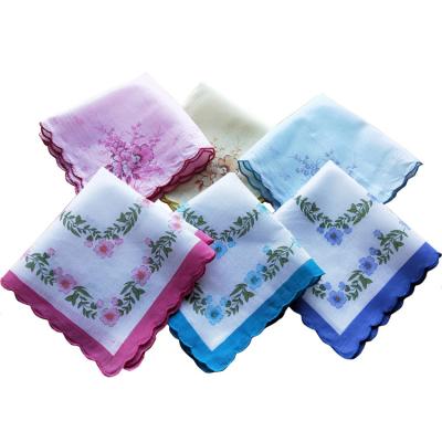 China Soft Custom Printed Ladies Cotton Handkerchiefs For Cleaning for sale